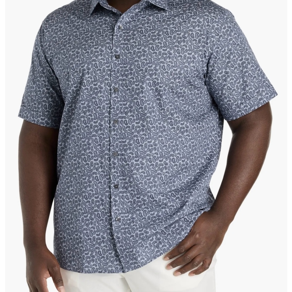 Men's 3XLT Paisley Button-Up Shirt |DXL